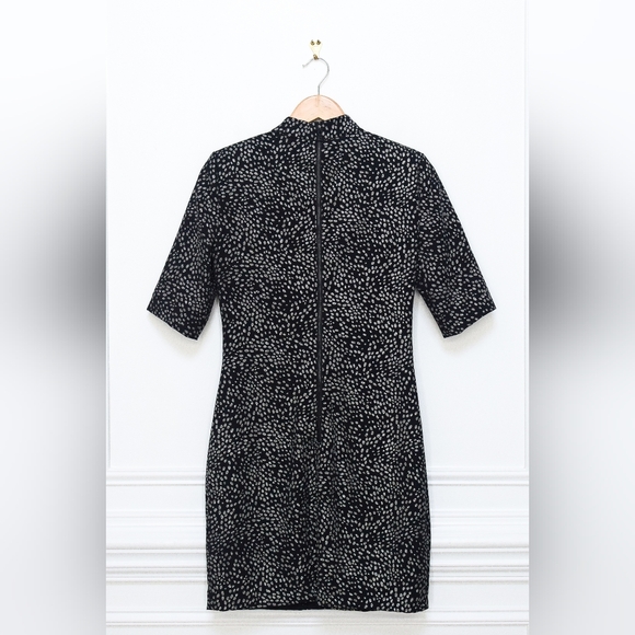 Alice + Olivia Inka Metallic Polka Dot Dress Black Silver Glitter Sz 8 Cocktail - Picture 7 of 9